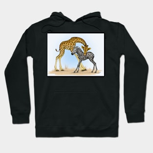 Giraffe and Zebra Hoodie